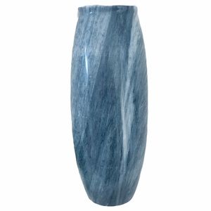 Vintage Mid Century Modern Italian Raymor gray with white glass ceramic vase